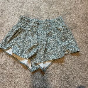 Zella Olive Green Printed Athletic Shorts